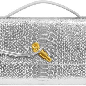 Woven Clutch Purses for Women, Leather Evening Bag Shoulder Handbag Formal Satch